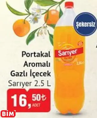 SARIYER PORTAKAL AROMALI GAZLI İÇECEK